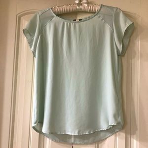 Pleione Blouse Short Sleeve Pastel Mint Green